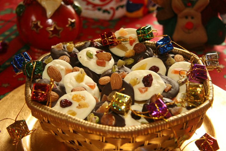 mendiants aux trois chocolats