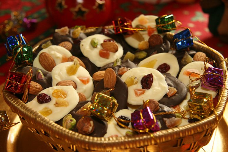 mendiants aux trois chocolats
