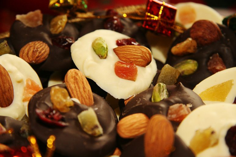 mendiants aux trois chocolats