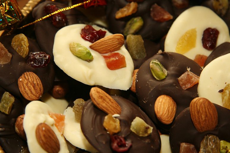 mendiants aux trois chocolats