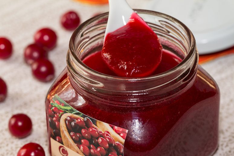 confiture de canneberges