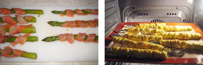 feuilletés d'asperges vertes