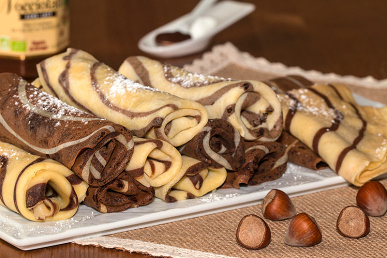 crêpes tourbillons, spirale
