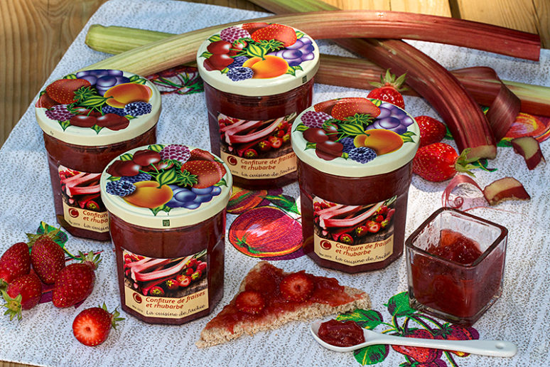 fraises et rhubarbe