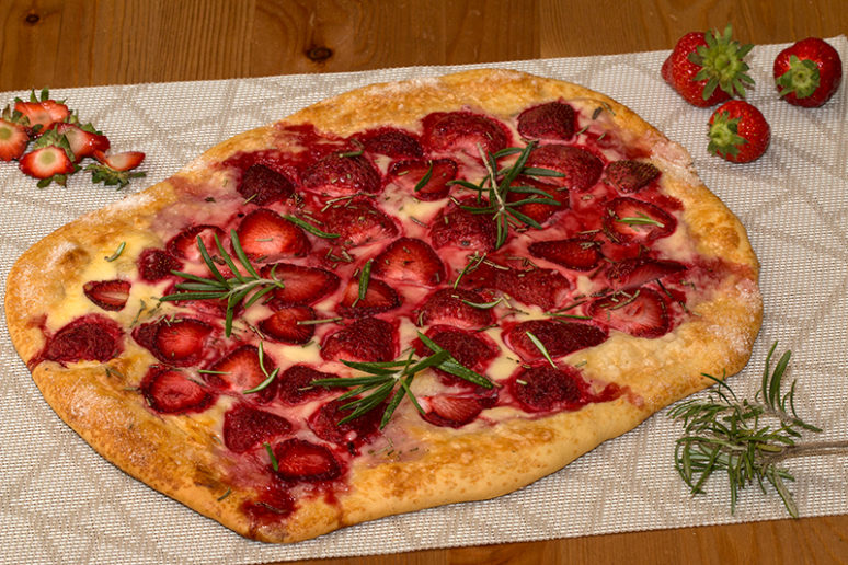 pizza aux fraises