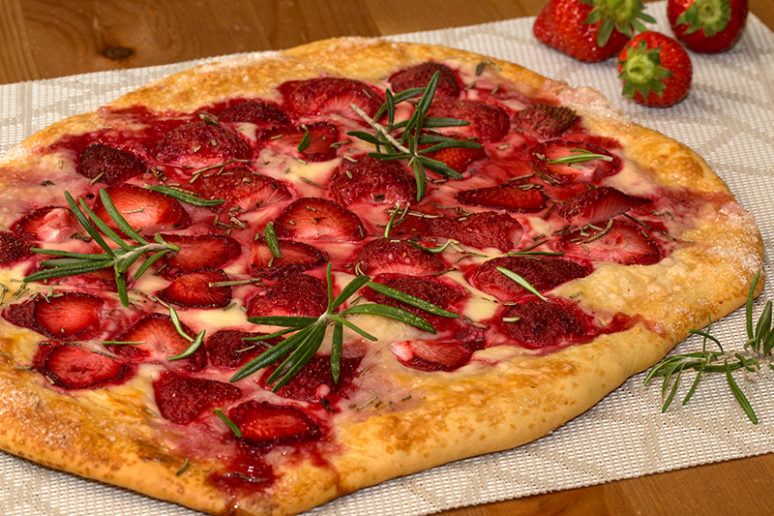 pizza aux fraises