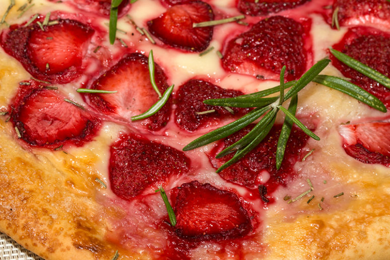 pizza aux fraises