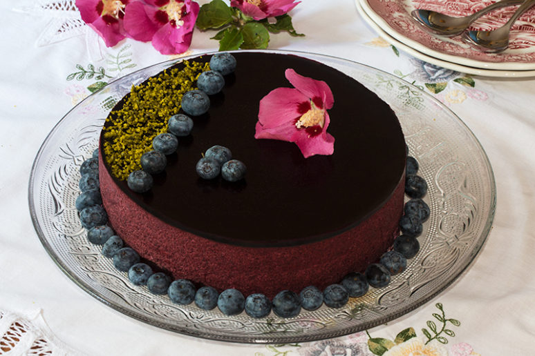 entremet myrtilles