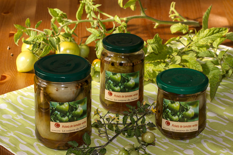 pickles tomates vertes