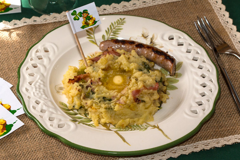 Colecannon Irish mash, purée irlandaise