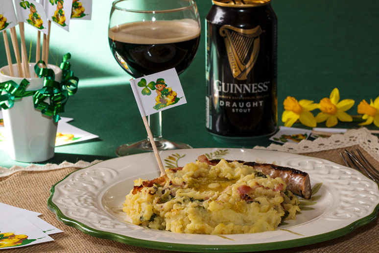 Colecannon Irish mash, purée irlandaise