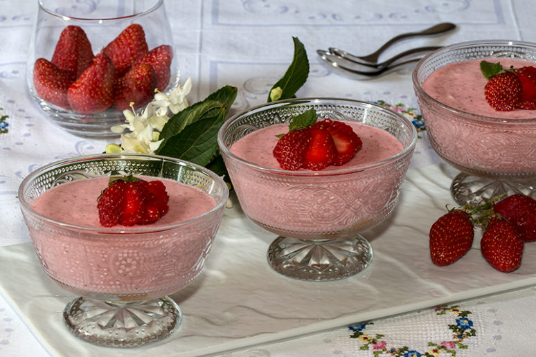 mousses de fraise