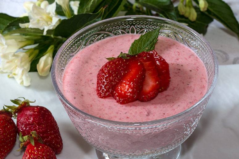 mousses de fraise