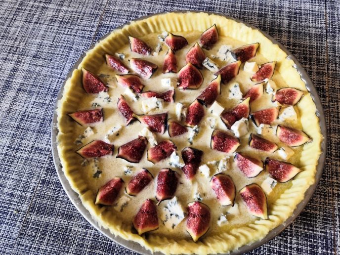 tarte amandine figue-fourme d'Ambert