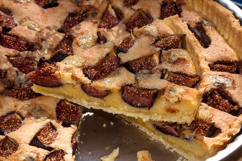 tarte amandine figue-fourme d'Ambert