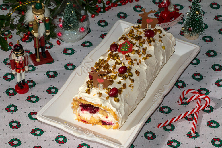 bûche-canneberges-mascarpone