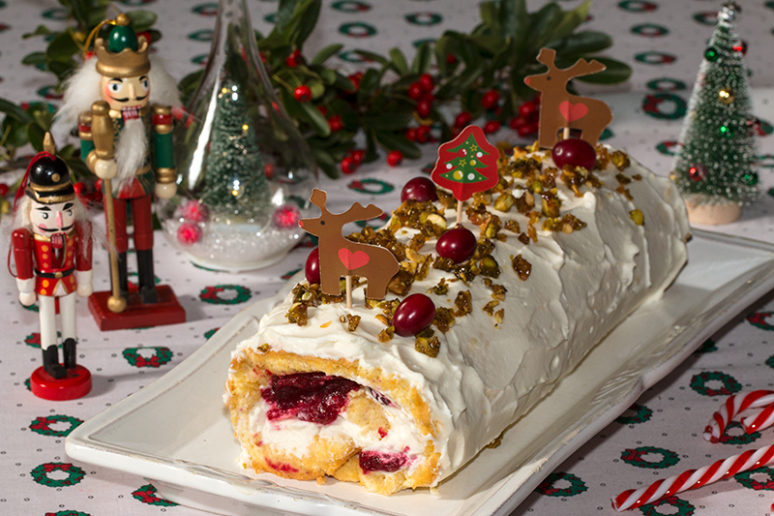 bûche-canneberges-mascarpone