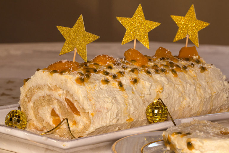 bûche au chocolat blanc