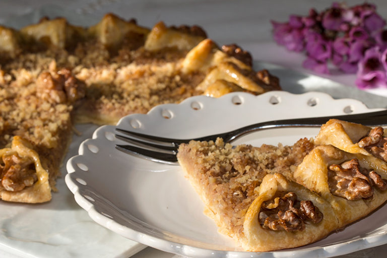Tarte aux pommes et aux noix