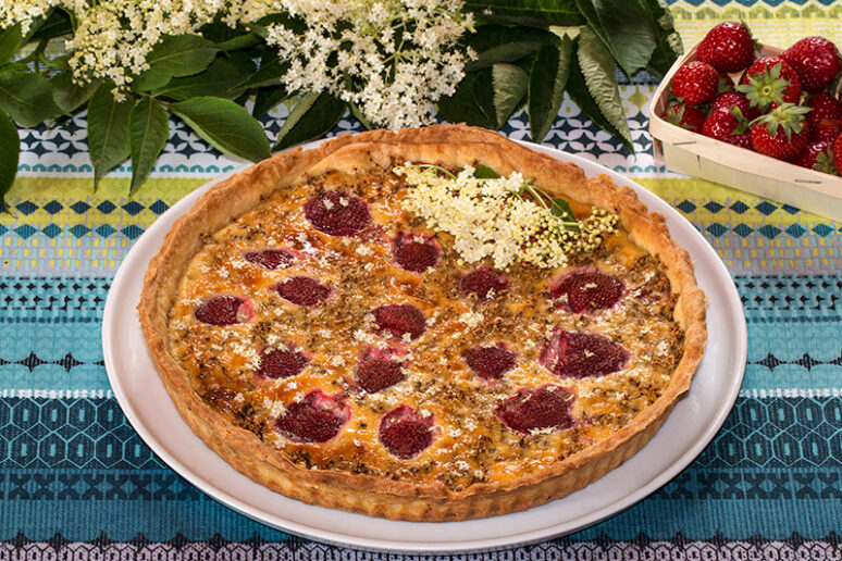 tarte aux fleurs de sureau