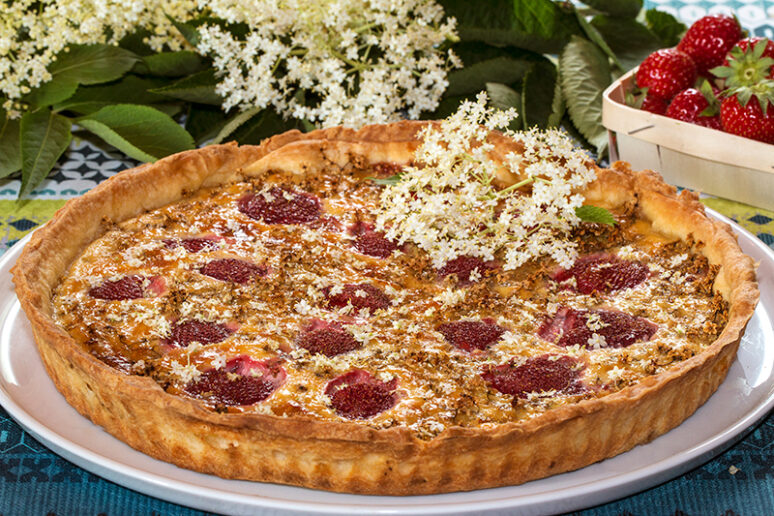 tarte aux fleurs de sureau