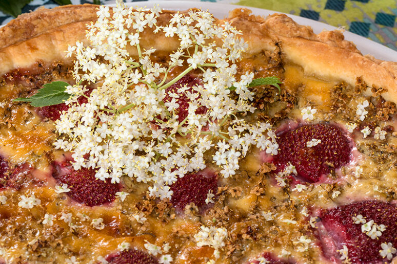 tarte aux fleurs de sureau
