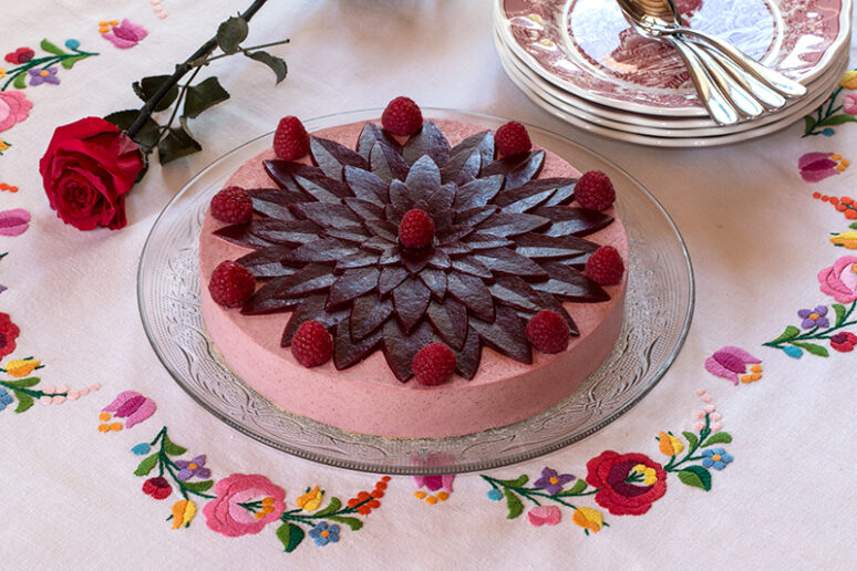 entremet framboises