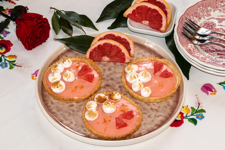 tartelettes au pamplemousse rose