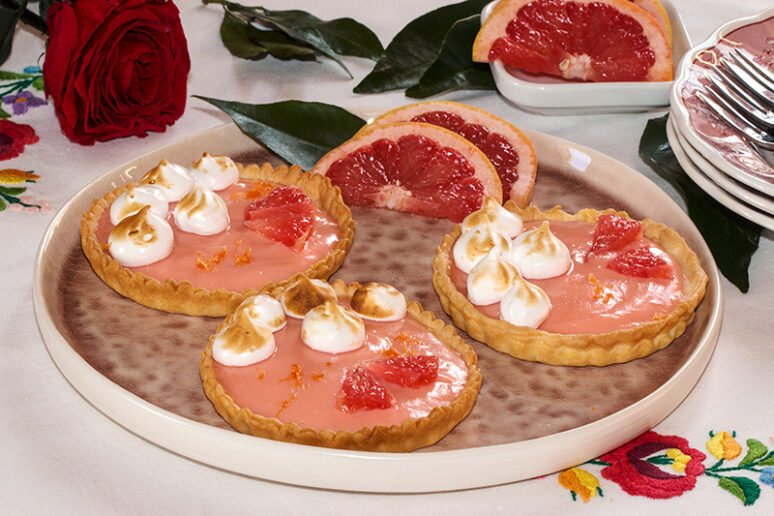 tartelettes au pamplemousse rose