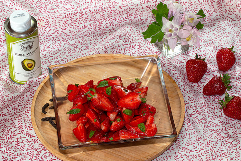 fraises en salade