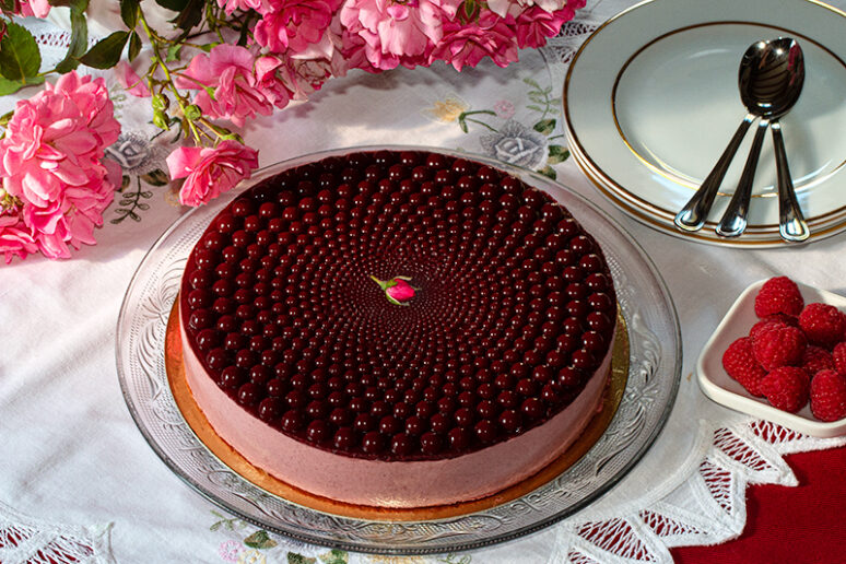 entremet framboises