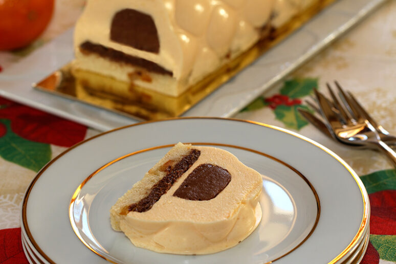 bûche orange chocolat