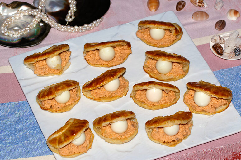 coquilles perlières feuilletées