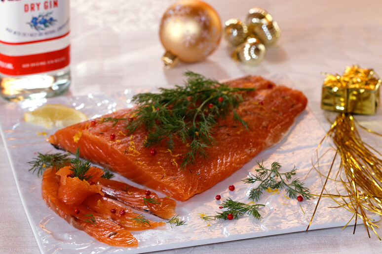 saumon gravlax au gin
