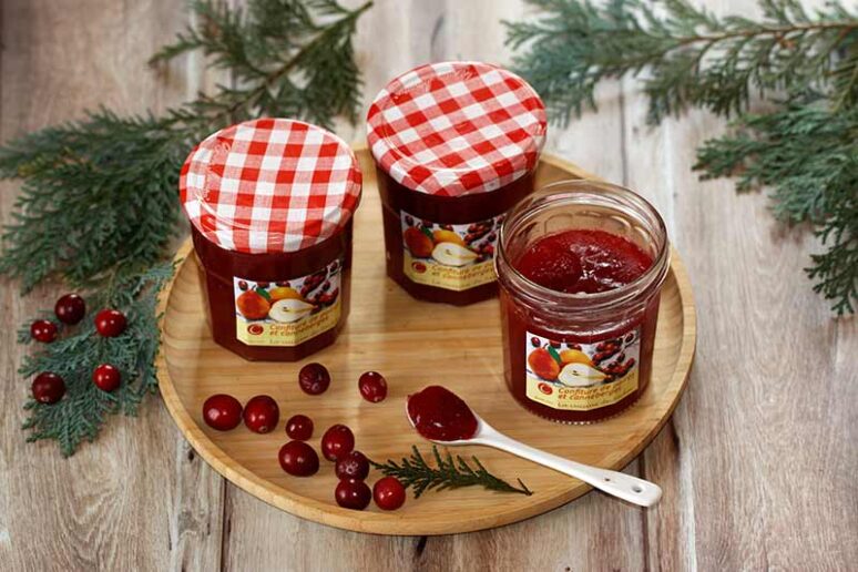 confiture de poires et canneberges