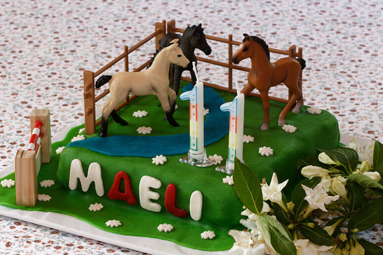 gâteau pré au chevaux
