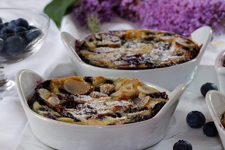 gratin de myrtilles