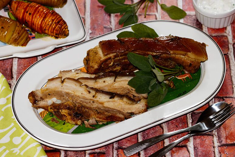 poitrine de porc confite