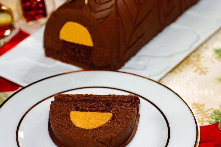 bûche chocolat orange