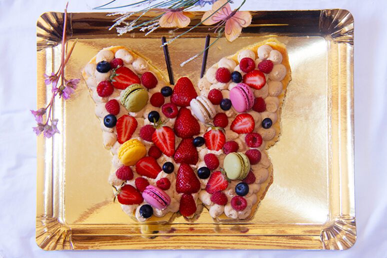 papillon en number cake