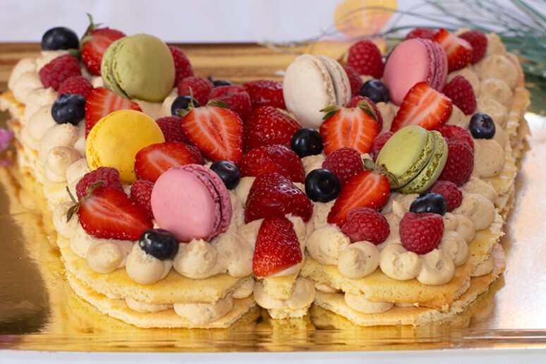 papillon en number cake