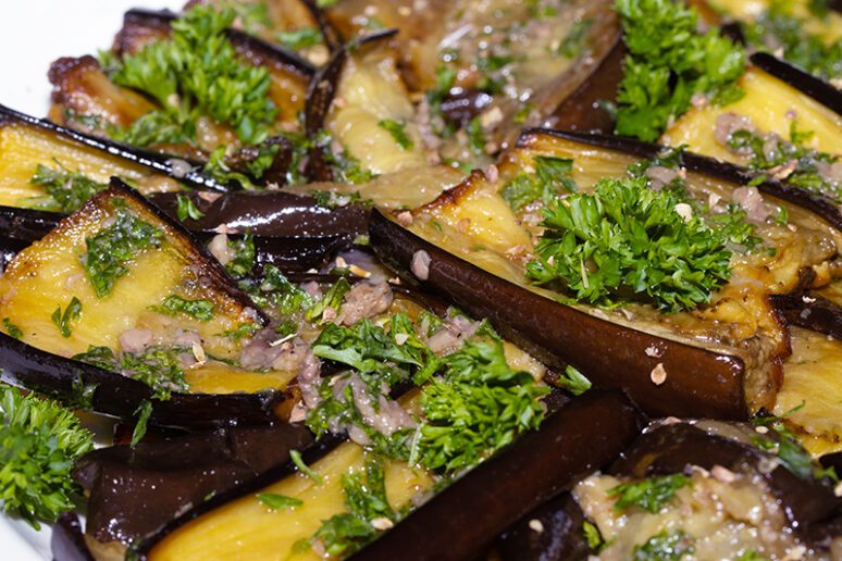 aubergines rôties