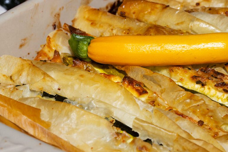 feuilleté aux courgettes