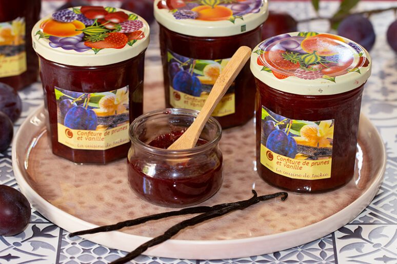 confiture prunes vanille