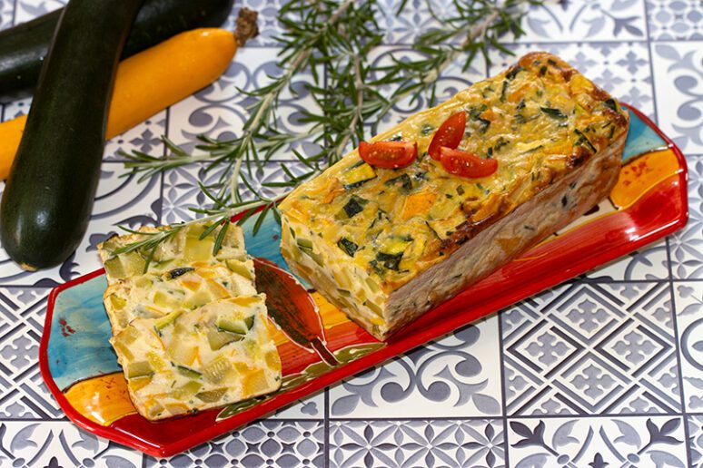 flan de courgettes au romarin