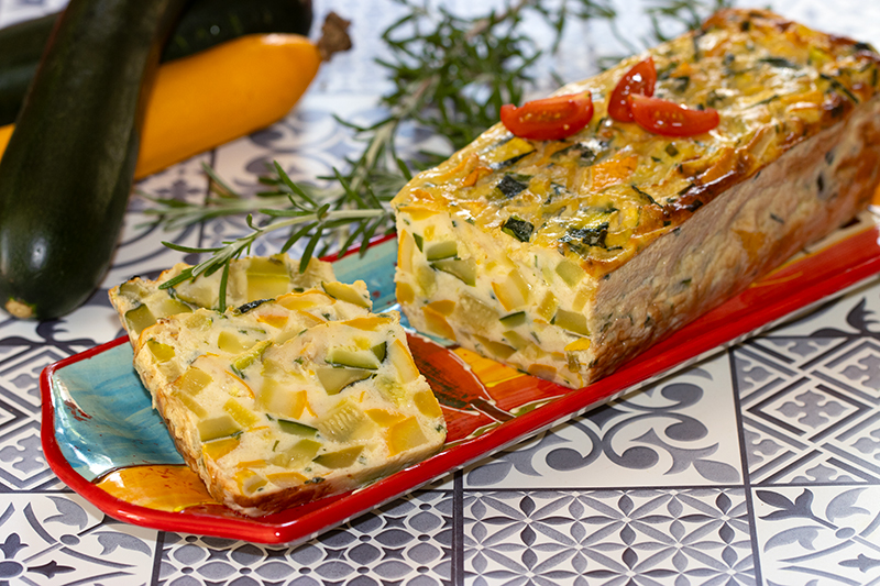flan de courgettes au romarin