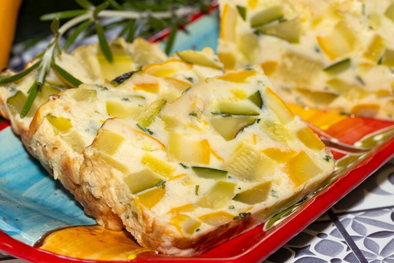 flan de courgettes au romarin