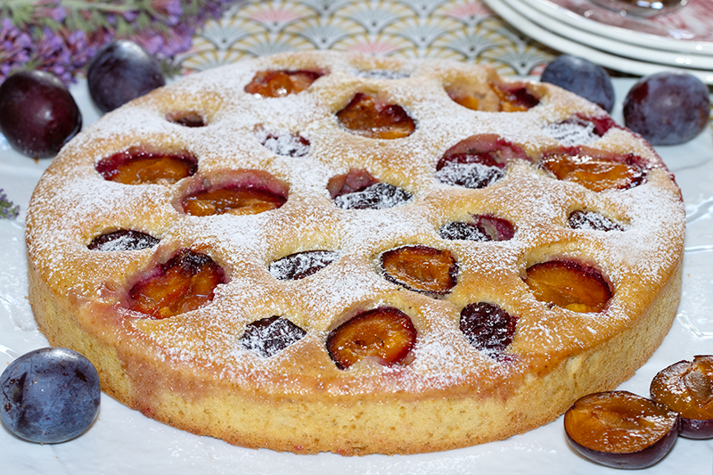 gâteau madeleine aux prunes