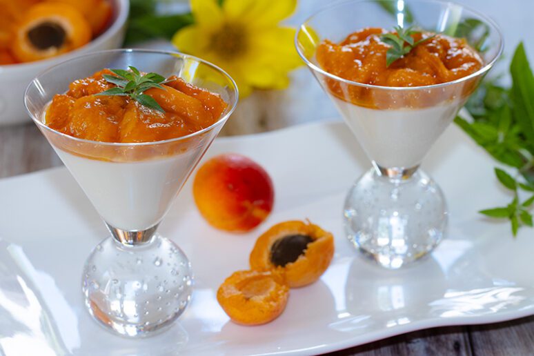 panna cotta abricots