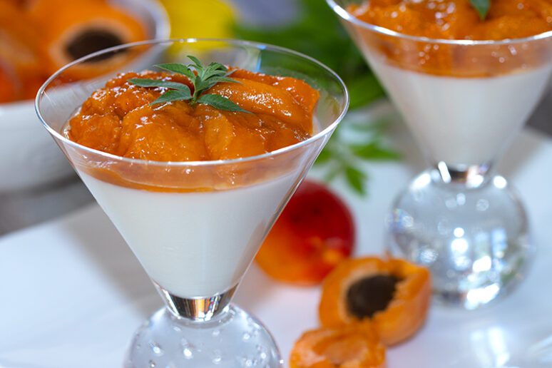 panna cotta abricots